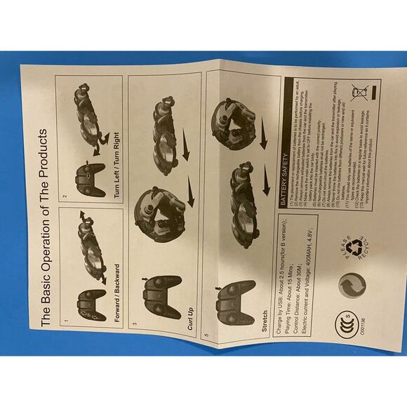 White/Red Trim Remote Control Round Rolling Stunt Car, HGT Engine NEW - Picture 8 of 9